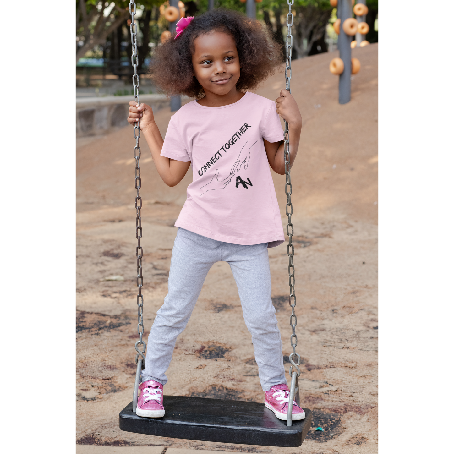 Toddler Short Sleeve Tee; Connect together / AN