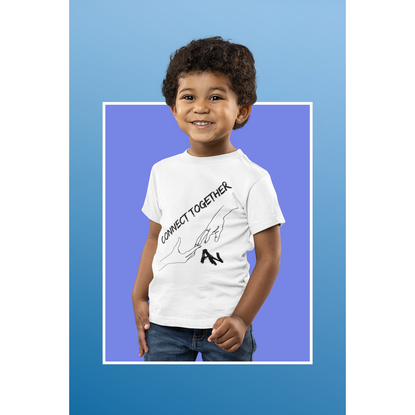 Toddler Short Sleeve Tee; Connect together / AN