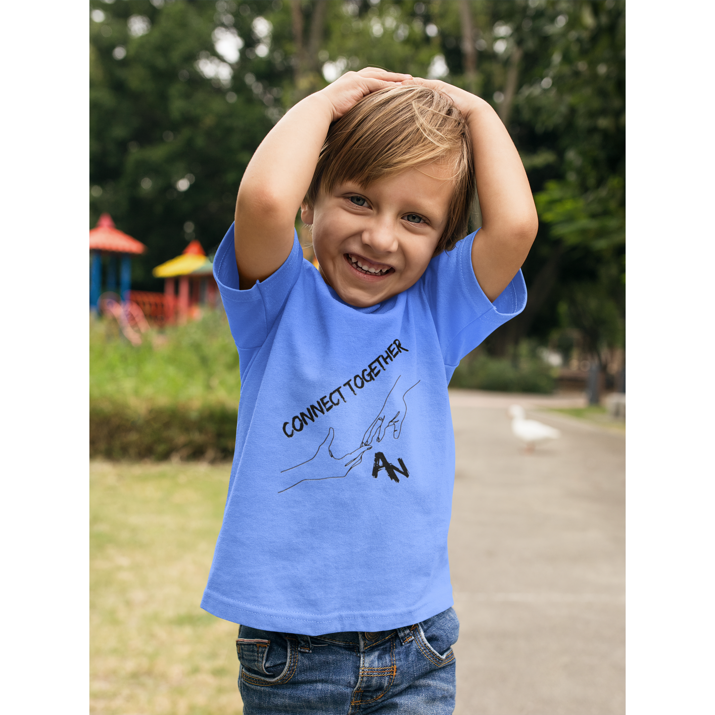 Toddler Short Sleeve Tee; Connect together / AN